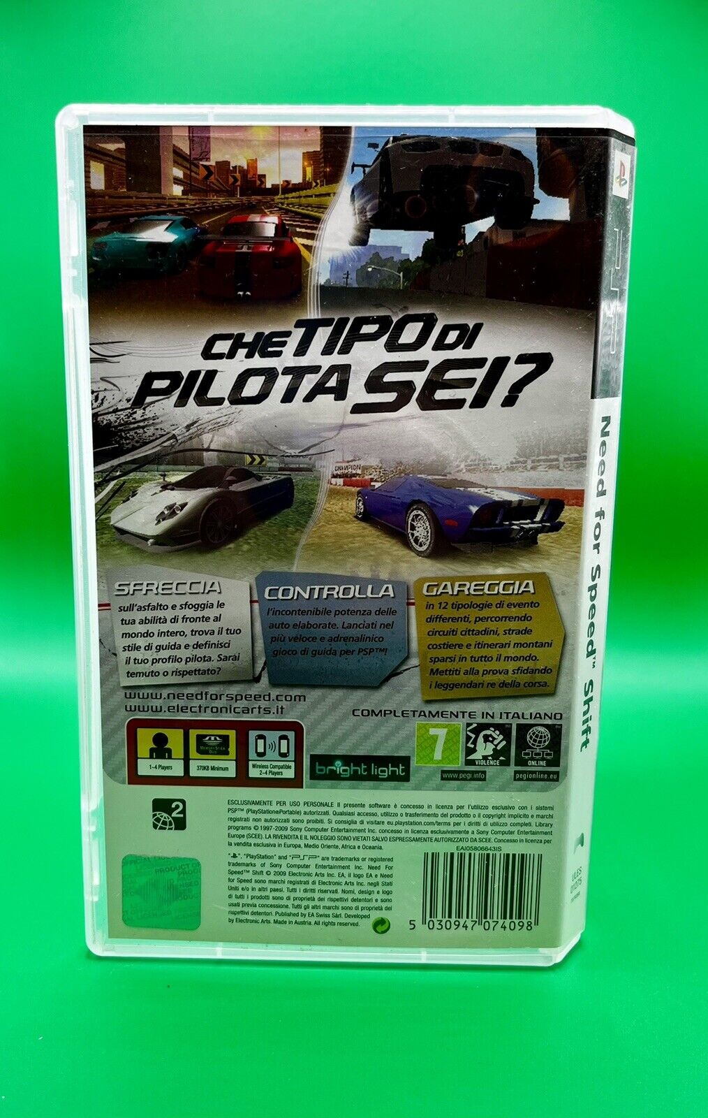PSP PLAYSTATION NEED FOR SPEED SHIFT Italiano Completo con Libretto