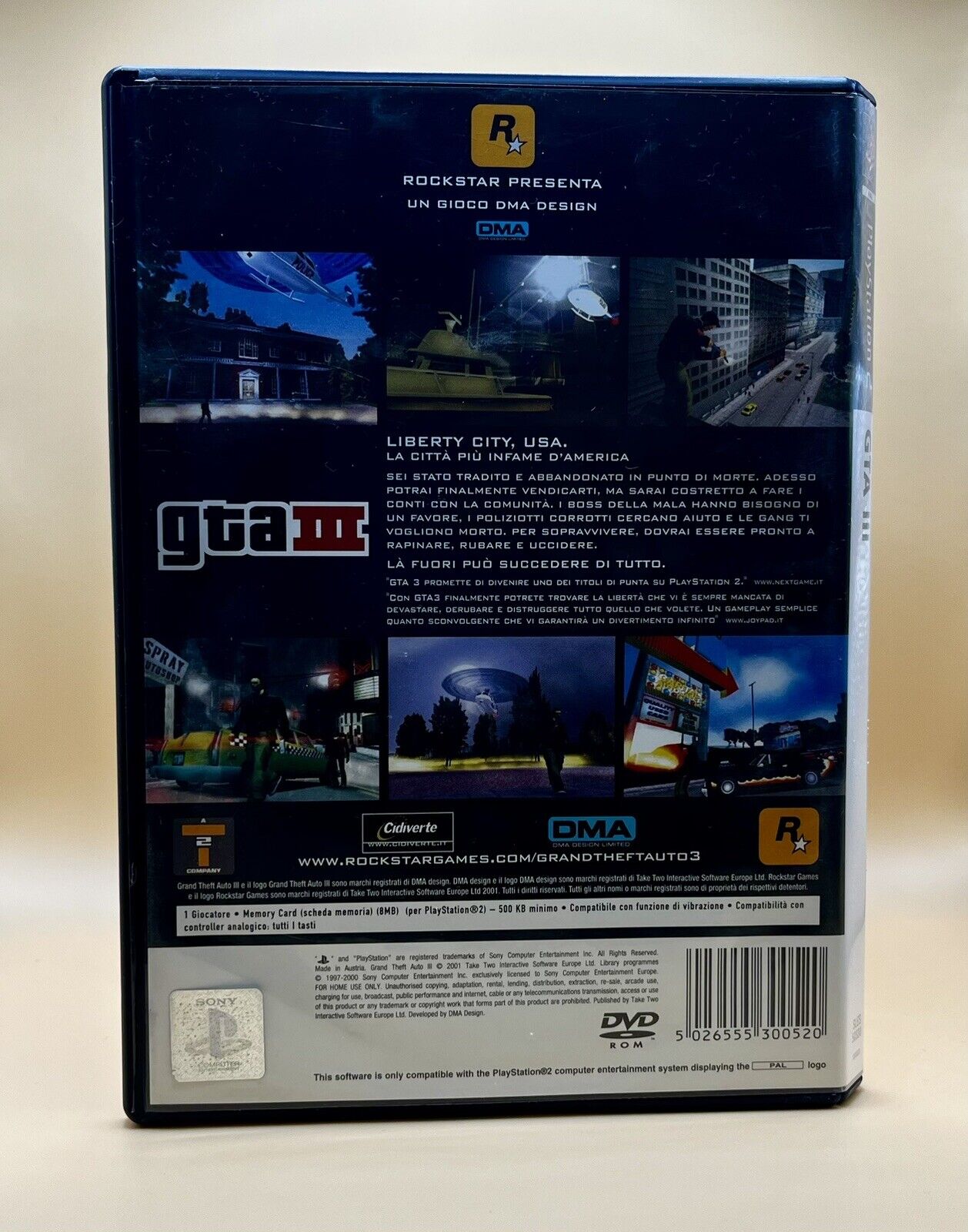 PS2 Grand Theft Auto III 3 GTA Console Sony Playstation 2 PAL ITA